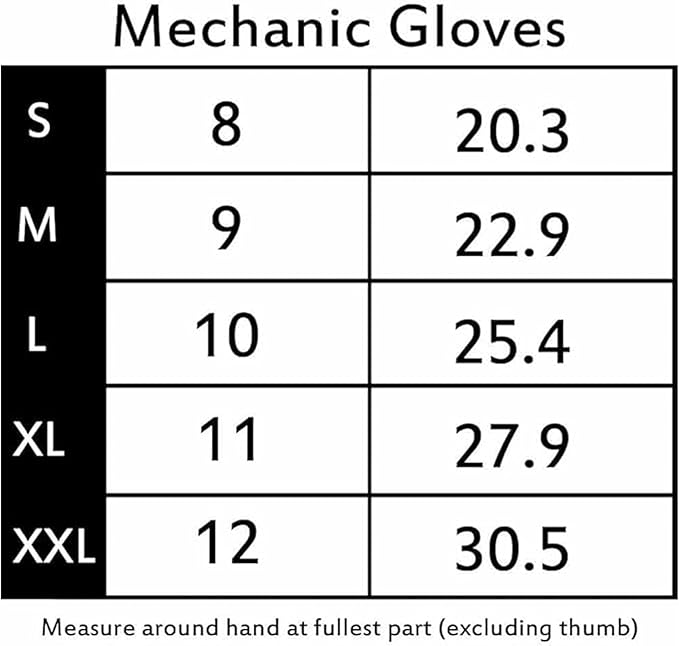 Men’s Heavy Duty Work Gloves Utility Mechanic Working Touchscreen Anti-Slip Palm & Knuckle Protection Safety Gloves