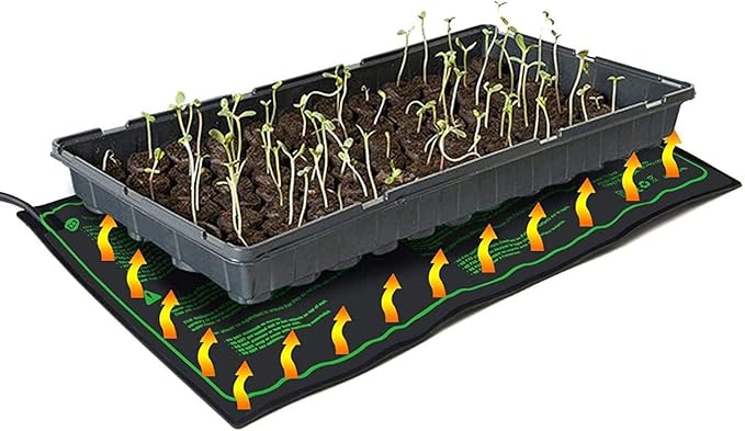Seedling Heat Mat,Plant Heating Mat, Seedling Heating Mat with Thermostat Waterproof Greenhouse Heating Pad for Hydroponic Seedling Reptile Plant, Germination Warming Mat for Gardening,20 * 20in