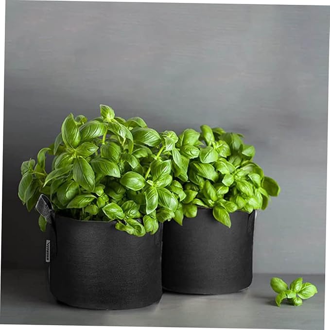 BESPORTBLE 5pcs Non-Woven Planting Bags Breathable Nursery Pouches for Vegetables and Flowers Reusable Garden Grow Bags Excellent Airflow for Balconies and Yards