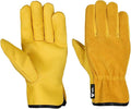 Leather Working Gloves Work Gardening Gloves Thorn Proof Garden Building Heavy Duty Utility Gripper Men Women Breathable
