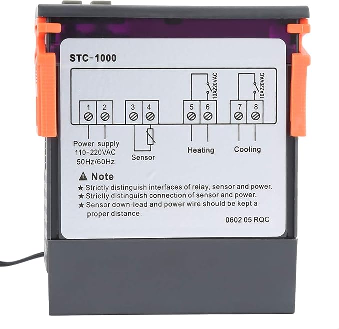 Digital Temperature Controller, Temp Control Thermostat Temperature Controller Temp Sensor Electric Centigrade Control Switch for Incubator Brooder Refrigerator Fermenter Home Brewing 110 220V