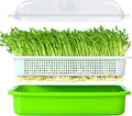 LeJoy Garden Seed Sprouter Tray BPA Free PP Soil-Free Big Capacity Healthy Wheatgrass Grower with Lid Sprouting Kit 13.4x9.84x4.72 inches