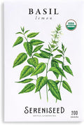 Sereniseed Certified Organic Lemon Basil Seeds – Non GMO, Heirloom – Seed Starting Video – Seeds for Indoor and Outdoor Planting (Ocimum americanum)