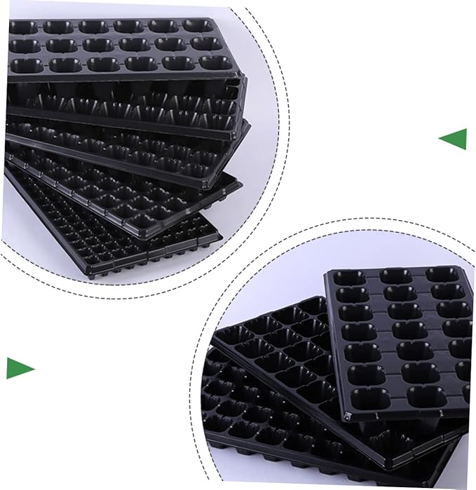 POPETPOP 10pcs Thickened Plant Grow Kit Germination Trays for Outdoor and Indoor Use for Starting Water-Saving and Drought-Resistant for Vegetables and Flowers