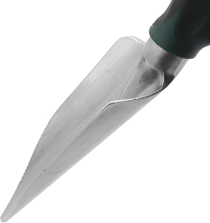 Zenport 15308B Aluminum Digging Trowel, Ergonomic Cushion Grip , Black