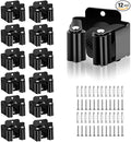 AKOAK Broom and Mop Rack Holder, Wall Storage Organizer, Screw Mount, Garden Tool Organizer Stainless Steel Mop Rack, Home, Kitchen, Bathroom, Garden, Garage Storage (12 PCS, Black)
