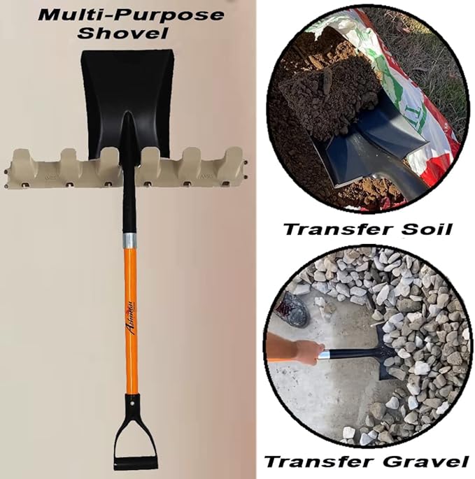 Ashman Transfer Shovel (6 Pack) – 41 Inches Long D Grip with Durable Handle – A Premium Quality Multipurpose Shovel for Heavy Duty Construction, Farming, and Outdoor works, Gardening, Landscape works.