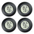 4 Pack Hygrometer Thermometer Digital Humidity Meter Indoor/Outdoor Humidity Monitor Reptile Thermo-Hygrometer for Greenhouse Humidors Terrarium Jars, Fahrenheit (℉) /Celsius(℃) (4)