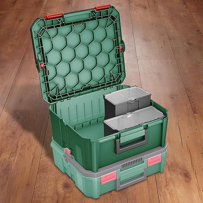 Bosch Home and Garden Tool Box SystemBox (for Power Tools, Size M, Compatible with Accessory Box Small and Medium in Sleeve), Green