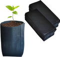gardtree 400PCS 7×7.8 Inch Breathable Plant Grow Bags - Biodegradable Non-Woven Plant Seedling Pots for Seed Starting, Indoor/Outdoor Vegetables, Herbs, Flower | Easy Transplant, Space Saving, Black