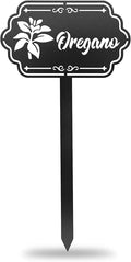 CUTHOLLOW Metal Plant Marker Stake Oregano for Outdoor Indoor, Waterproof 11.8 inch Cute Garden Plant Labels Sign Tag for Herb, Farmhouse Greenhouse Decor - Funny Gardening Gifts