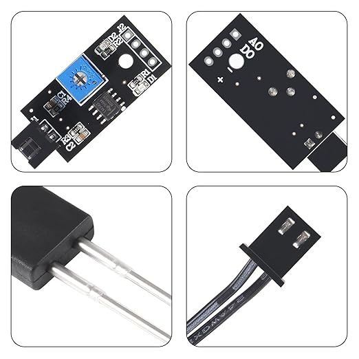 ACEIRMC Soil Moisture Sensor, Icstation Humidity Detector, with Corrosion Resistant Probe, Digital Analog Signal Output for Arduino Raspberry Pi Garden Automatic Watering System (5set)