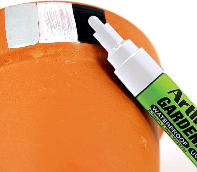 Artline Gardeners Markers | Professional Series | For Use On Plants, Labels, and More | UV Resistant | Waterproof | EKPR-GDM | 2.3mm Bullet Tip | Pack of 12 | White