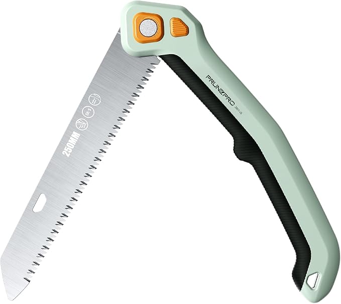 PrunePro Folding Hand Saw SK5 Blade for Tree Trimming Gardening Camping | 3 Adjustable Cutting Angles | Sharp Triple-Cut Blade | Ergonomic Non-Slip Grip | Foldable Pruning Wood Cutting Saw