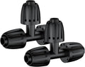 Pawfly 15 Pcs Drip Irrigation Fittings for 1/2 Inch Irrigation Tubing (1/2" ID x 0.64" OD), 1/2" Drip Line T Connectors with Anti-Drop Lock Nuts, Barbed Tees for Garden Irrigation System