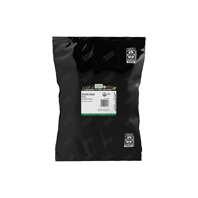 Frontier Co-op Organic Whole Cumin Seed, 1-Pound Bulk, Rich, Warm, Complex Earthy Spice Flavor, Certified Organic, Kosher