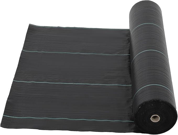Broadfashion 4ft x 250ft Premium Weed Barrier Landscape Fabric, 5oz Heavy Duty, Weed Control Fabric, High Permeability Good for Flower Bed, Driveway Fabric Ground Cover