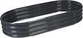 Raised Garden Bed GRS Certified Galvanized Planter Box Outdoor, 5ft Oval Rot-Resistant Metal Garden Bed Planter, Recycled Eco-Friendly Material Planter for Vegetables Flowers Herbs (Grey)