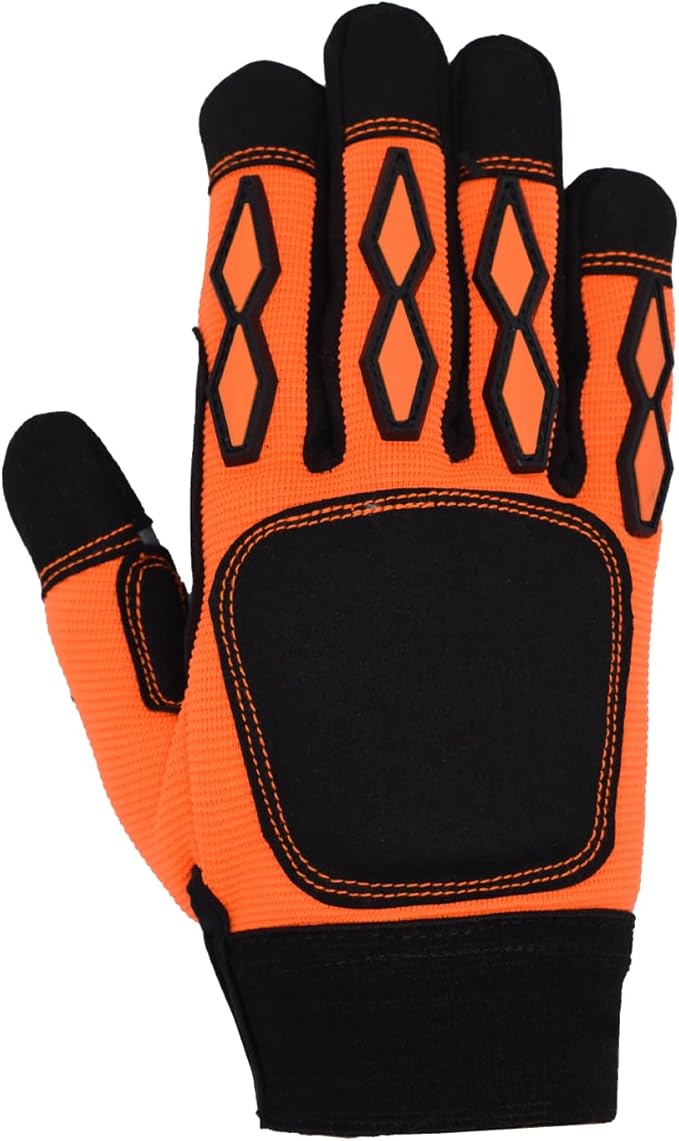 Men’s Heavy Duty Work Gloves Utility Mechanic Working Touchscreen Anti-Slip Palm & Knuckle Protection Safety Gloves