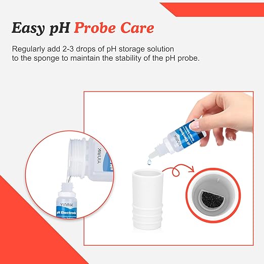 pH Storage Solution 3M KCL Storage Solution pH Buffer Solution Storage pH Electrode Storage Solution pH Probe Storage Solution pH Meter Storage Kit for All pH Tester pH Reader pH Checker pH Monitor