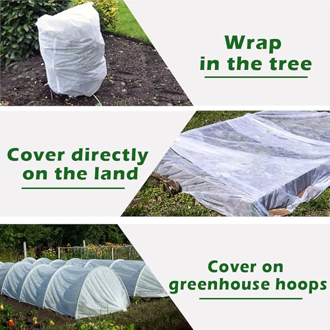 Plant Freeze Protection Cover, 7x50ft Frost Cloth Winter Garden Blanket, Floating Row Cover for Cold Weather and Shade, Perfect for Outdoor Vegetables, Trees, Greenhouse