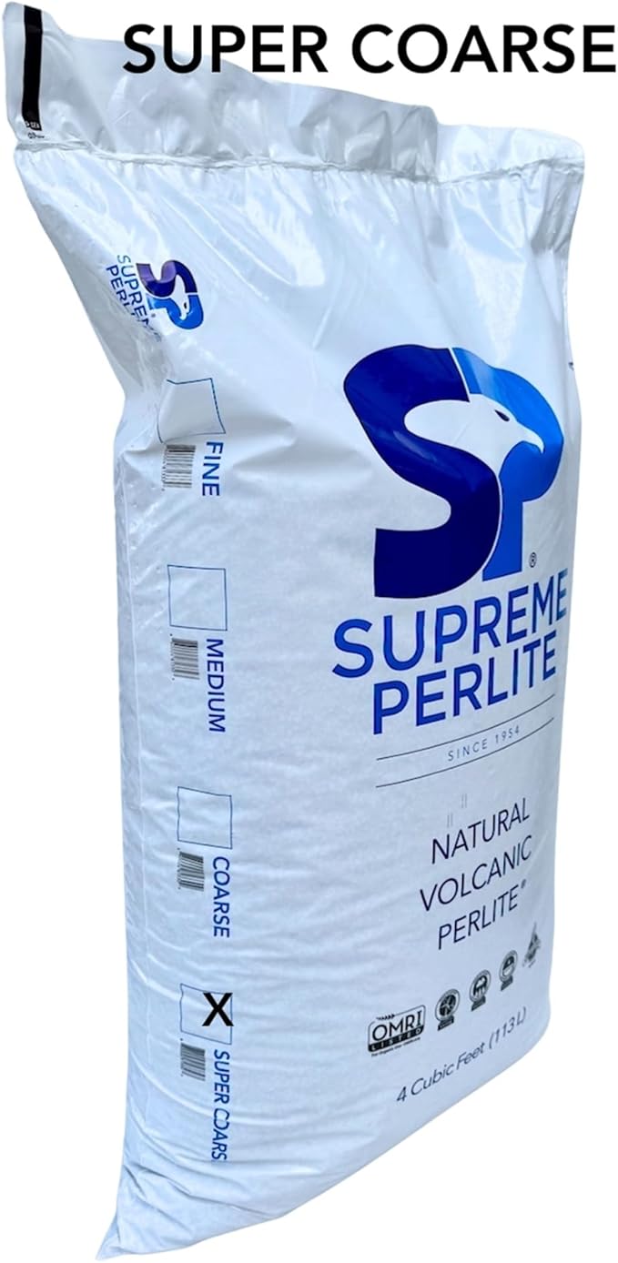 Supreme Perlite 2 Pack Super Coarse Horticulture Perlite, 4 Cu Ft Bag - for High Porosity Potting Soil Mixes, Propagation, and Organic Gardening - Maximizes Drainage & Aeration