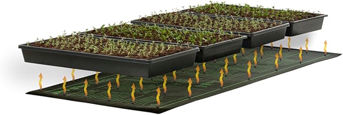 SunBlaster Super Germination Station Includes Reusable Seed Starting Trays, Heat mat, 2" Vented Domes, Indoor Seed Starter kit