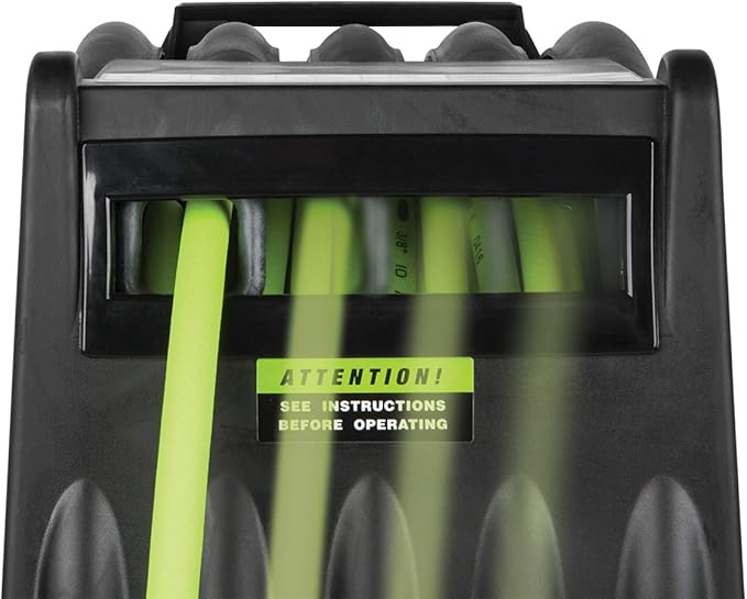 Flexzilla Pro Levelwind Retractable Air Hose Reel, 3/8 in. x 50 ft., Heavy Duty, Lightweight, Hybrid, ZillaGreen - L8305FZ
