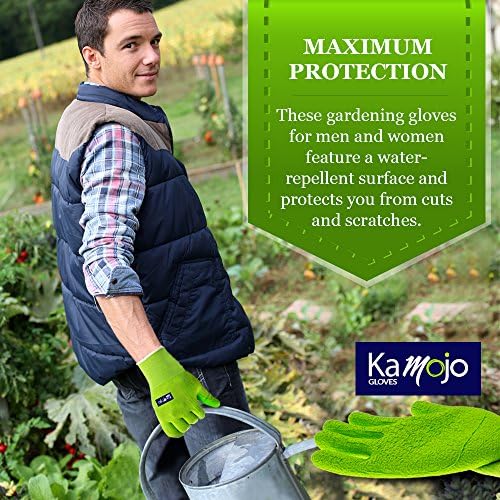 Bamboo Gardening Gloves Women Men - Puncture Resistant Gloves 95% Rayon Derived from Bamboo & 5% Spandex