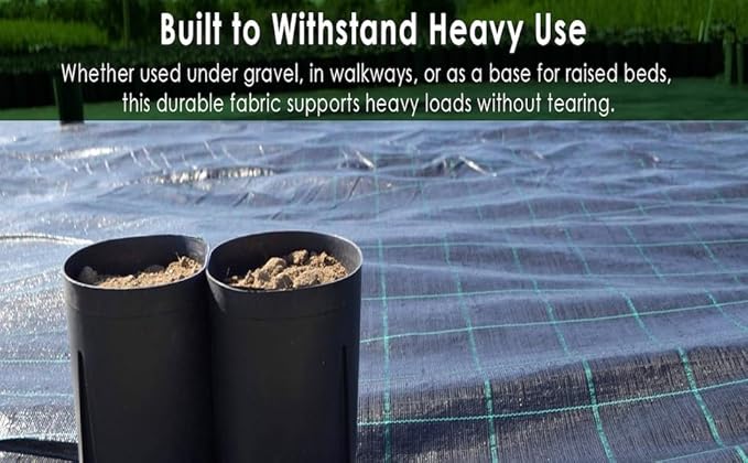 OldMacDonald - Premium Landscape Fabric - Heavy Duty 15ft x 300ft (4.57m x 91.44m) - Commercial Grade, Woven Landscaping Ground Cover for Gardening, Farming, Agriculture Folded