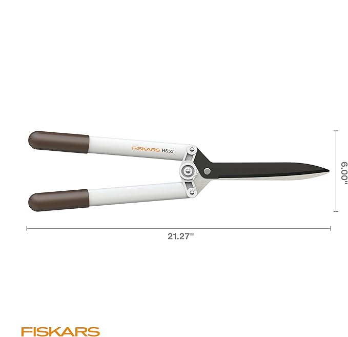 Fiskars Hedge Shears with PowerLever, Lightweight Garden Trimmers, White