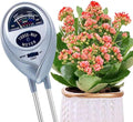 Soil Tester, Soil pH Meter, 3-in-1 Soil Moisture/Light/pH Tester, Plant Moisture Meter Light and PH Tester Gardening Tool Kits for Plant Care, Great for Garden, Lawn, Farm, Indoor & Outdoor Use