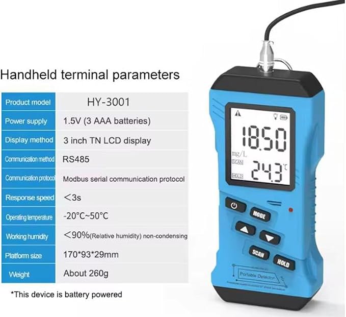 Portable 7in 1 Digital Soil Detector NPK PH EC Analyzer Moisture Sensor Soil Tester with Handheld Terminal for Soil Fertility Test