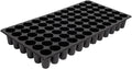 SUNPACK 21" x 11" Heavy Duty 72-Cell Circular Insert Tray, Black, 2.5" - Ideal for Greenhouses or Indoor Gardening - Holds Up to 72 Different Seeds