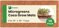Envelor Coco Coir Fiber Grow Mat for Microgreens 10 x 20 Inches Coconut Coir Seed Starter Liner for Growing Trays, Hanging Baskets, Seed Starter Tray, Planter Sheets & Indoor Outdoor Plants, 10 Pack