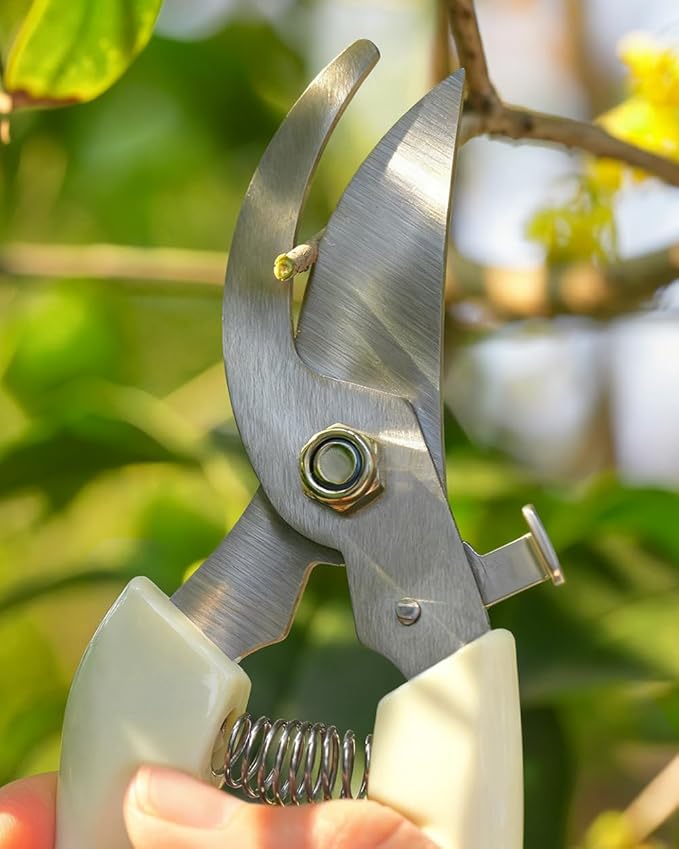 4 Pack Garden Shears, Stainless Steel Shears Gardening Tools, Scissors, Garden Clippers, Pruning Shears (White)