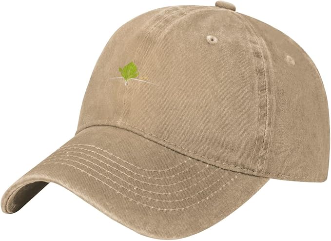 Black Seeds Sprouting Printed Washed Cowboy Baseball Cap for Adults - Stylish and Breathable Hat