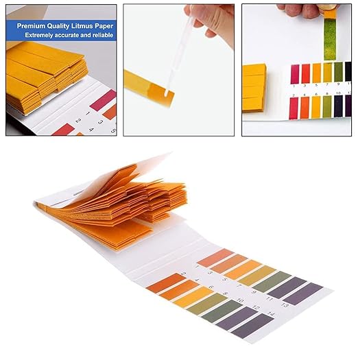 4 Pack pH Test Strips, 320 Strips pH 1-14 Universal Litmus Test Paper for Soap Making Water Wine Saliva Urine Soil Pet Food Testing (Sealed Pack)