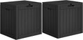 YITAHOME 30 Gallon Deck Boxes 2 Pack, Waterproof Outdoor Storage for Cushions, Tools & Pool Accessories, Resin Package Delivery for Patios, Gardens & Decks, Black