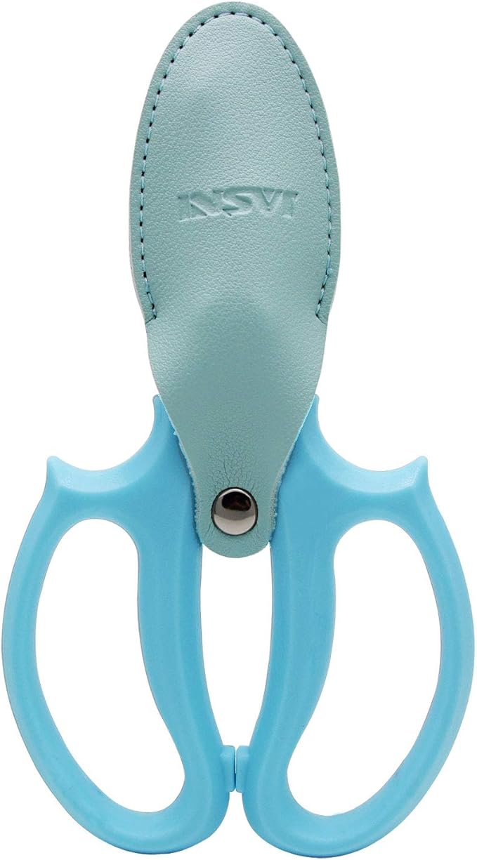 Garden Pruning Shears Scissors with Comfort Grip Handle, Premium Steel Professional Floral Scissors, Perfect for Arranging Flowers, Pruning, Trimming Plants, Gardening Tool (Blue)