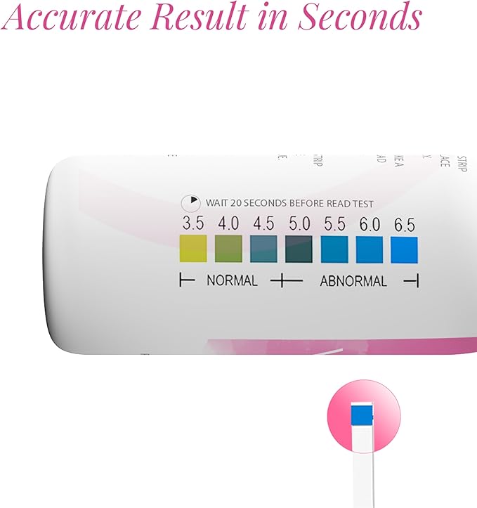 NATURELAND Vaginal pH Test Strips for Women – At-Home BV and Yeast Infection Test Kit, with BloomSense App, Accurate 3.5-6.5 Range, Foil-Sealed (10 Strips)