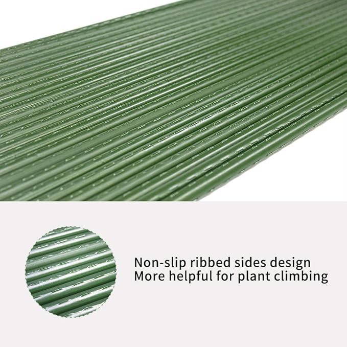 Sturdy Metal Garden Stakes 5 Ft Plastic Coated Steel Plant Sticks for Tomatoes,Trees,Cucumber,Fences,Beans,Pack of 25