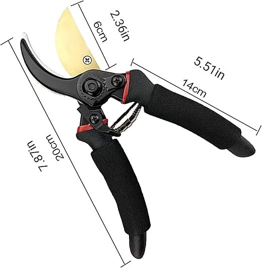 Heavy Duty Bypass Pruning Shears Gardening Manual Pruning Shears Plant Shears Flower Shears Best Gardening Shears, Tree Pruners Cutting Branches Hedges Shrubs and Bushes Ideal Tool Easy to Prune