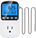 INKBIRDPLUS Temperature Controller Outlet, Smart Heating Cooling Control with 4 Timing Modes, Backlit LCD, Calibration, Ideal for Reptile, Incubation, Aquarium, Home Brewing (TC+CD)