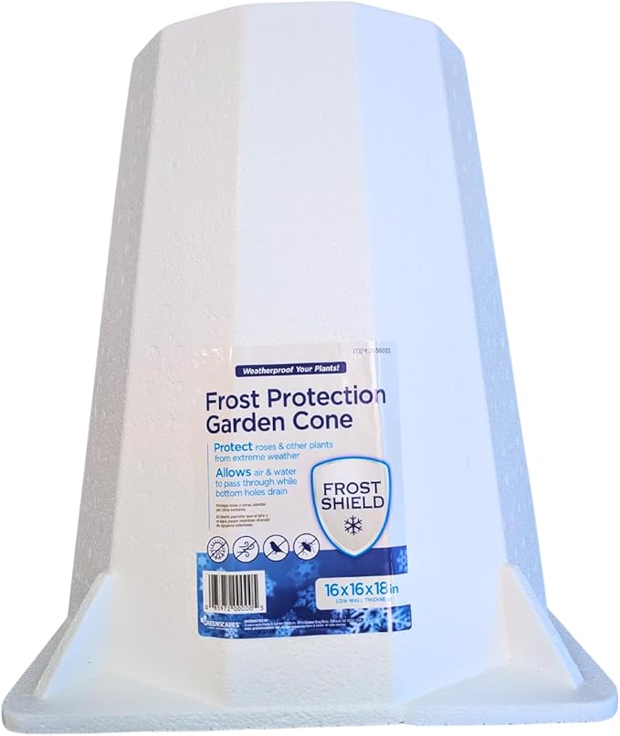 Greenscapes Frost Protection Plant Cone – Reusable Winter Rose Cover, Insulated Shrub Shield, Breathable Cold Weather Plant Protector for Outdoor Gardens, 2 Pack