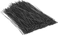 1000 pcs 8 inch Black Cable Twist Ties Plastic Twist Ties with Rugged Metal Innercores Reusable Fastening Cable Cord Wire Ties