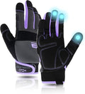 Work Gloves Men Women,Utility Gardening Gloves Touch Screen,Thin Mechanic Working Gloves Pink,Comfortable,Flexible,Fit (X-Small, Purple)