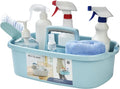 ALINK Large Plastic Shower Caddy Tote, Portable Storage Caddy Basket Organizer with Handle for Dorm, Bathroom, Tool, Garden, Kitchen, Cleaning Supplies – Blue