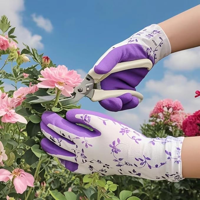 Women's Gardening Gloves- Breathable Latex Gardening Gloves，Outdoor Protective Work Glove，Gardening Gifts