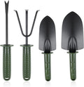Garden Tool Set,4 Pieces Garden Tools Including Hand Shovel, Transplant Shovel,Weeder and Hand Rake with Non-Slip Handle, Idea for Transplanting, Weeding, Digging and Planting. Gardening Tools